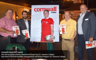 Picture of Rick Shaver, Muhammad Owais Aziz, Bob Peters, and Richard Wiggers with the Cornwall Living Cover