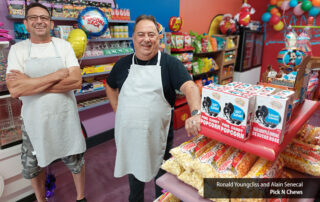 Ronald Youngcliesss and Alain Senecal with their store pick n chews