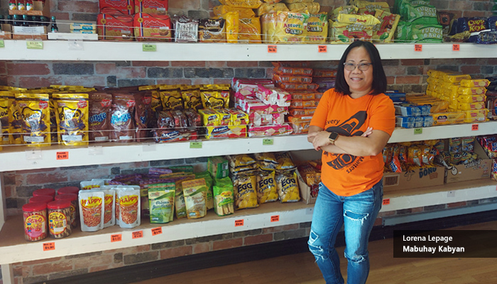 Lorena Lepage in the grocery store Mabuhay Kabayan