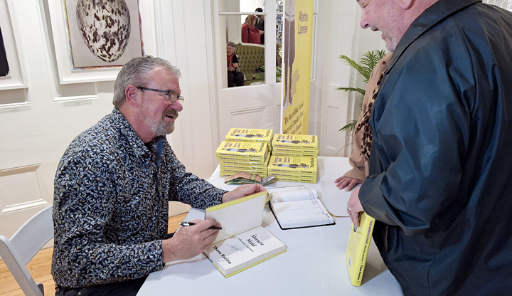 Thom Racine at his book launch